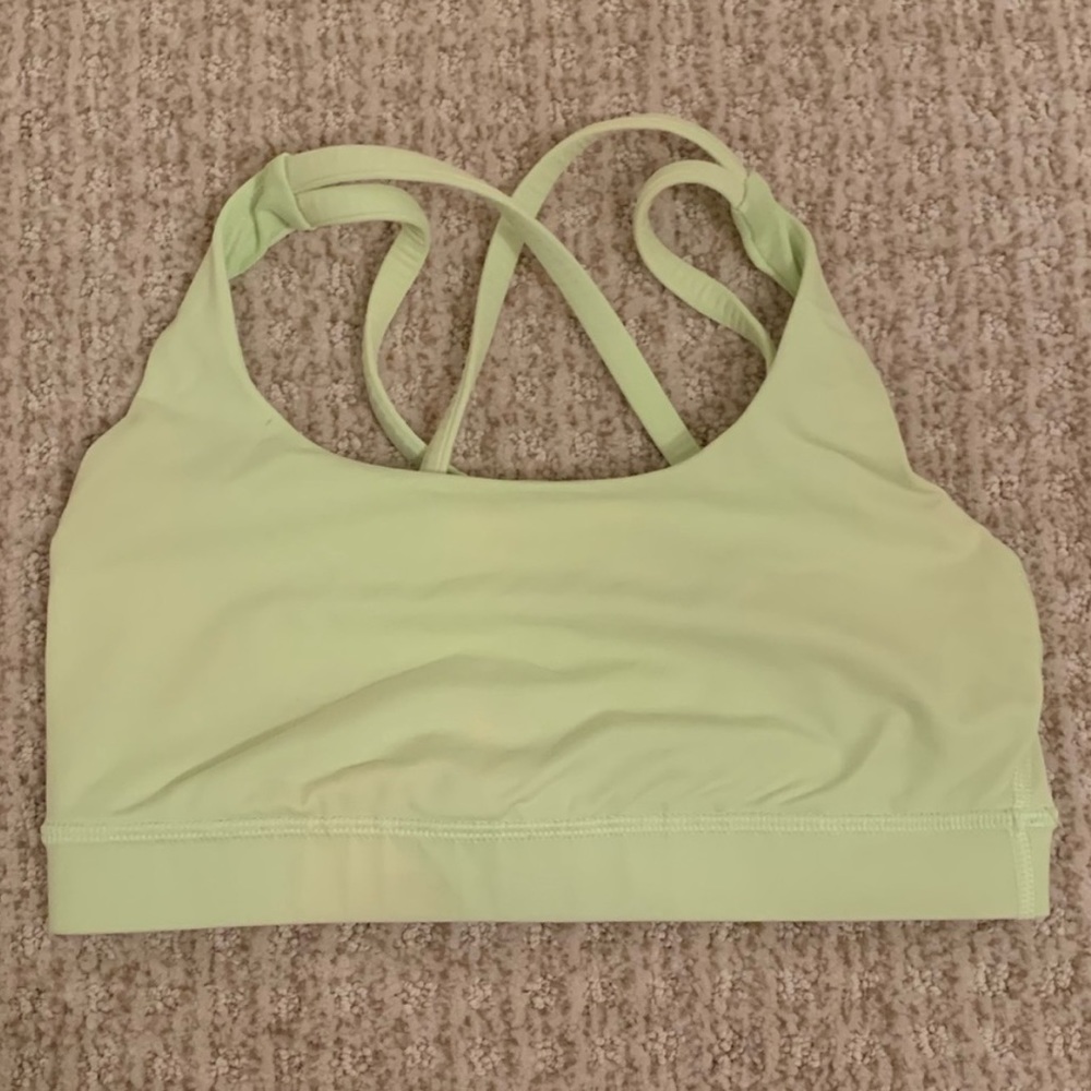 lime green lululemon energy bra